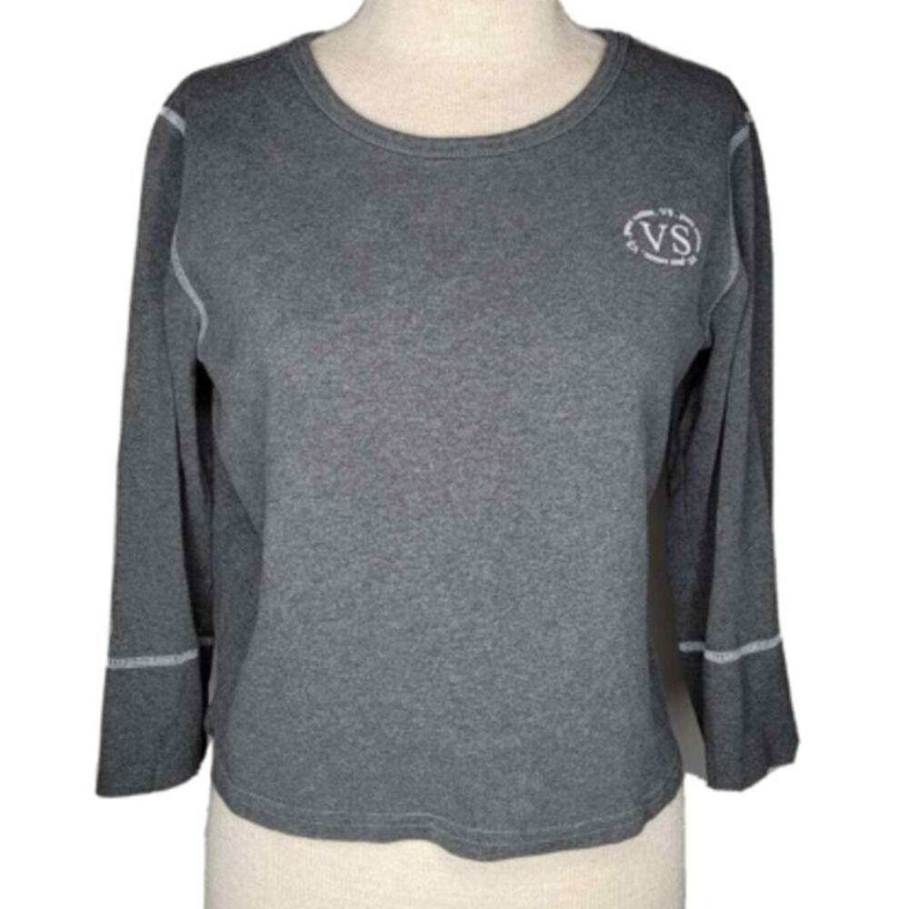Victorias Secret Gray Cotton Crop Top Size Small